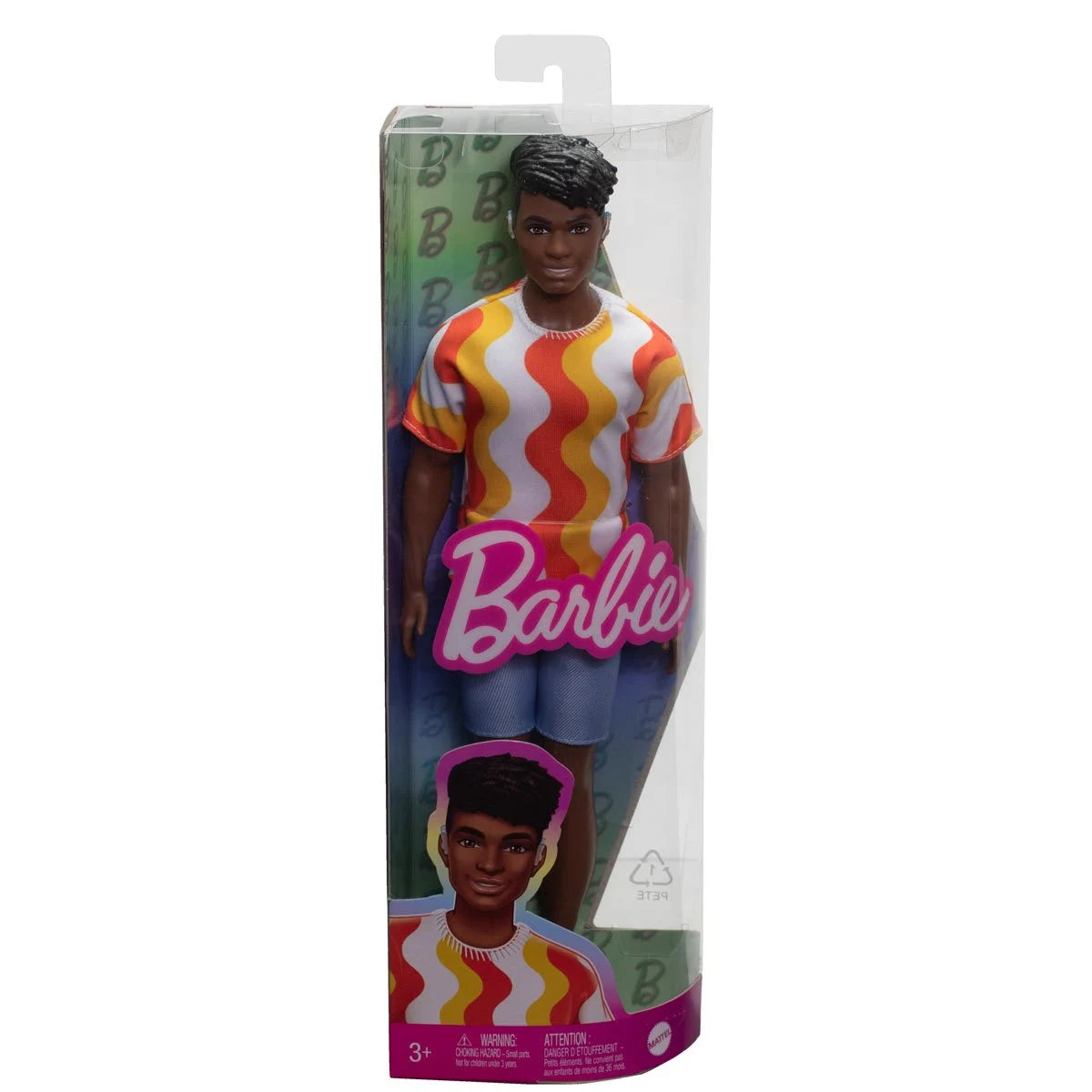Barbie Fashionistas Ken Doll #220 with Orange Patterned Shirt