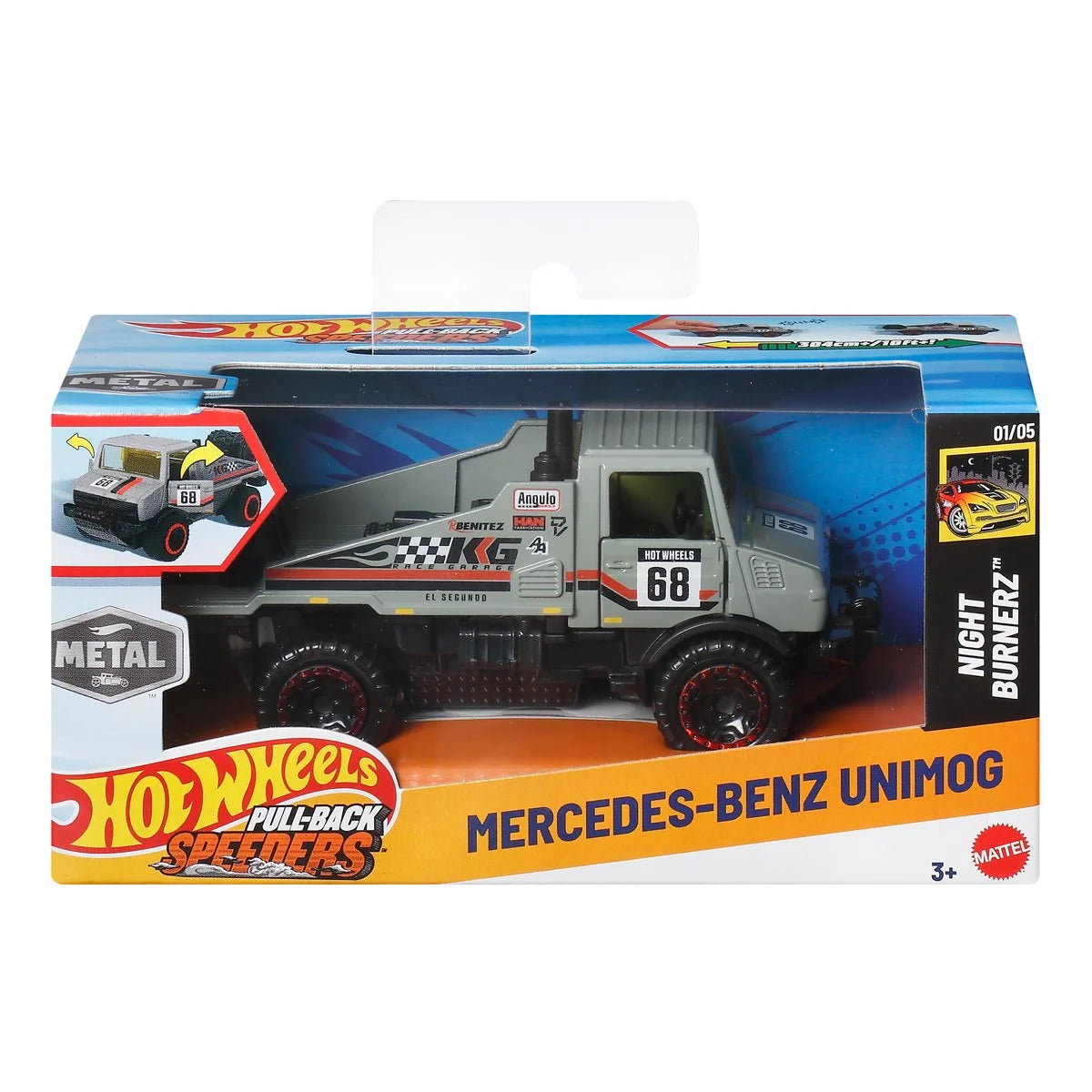 Hot Wheels Pull-Back Speeders 2025 Mix 1 Display Case of 8