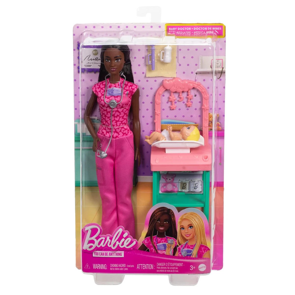 Barbie Baby Doctor Doll with Black Hair