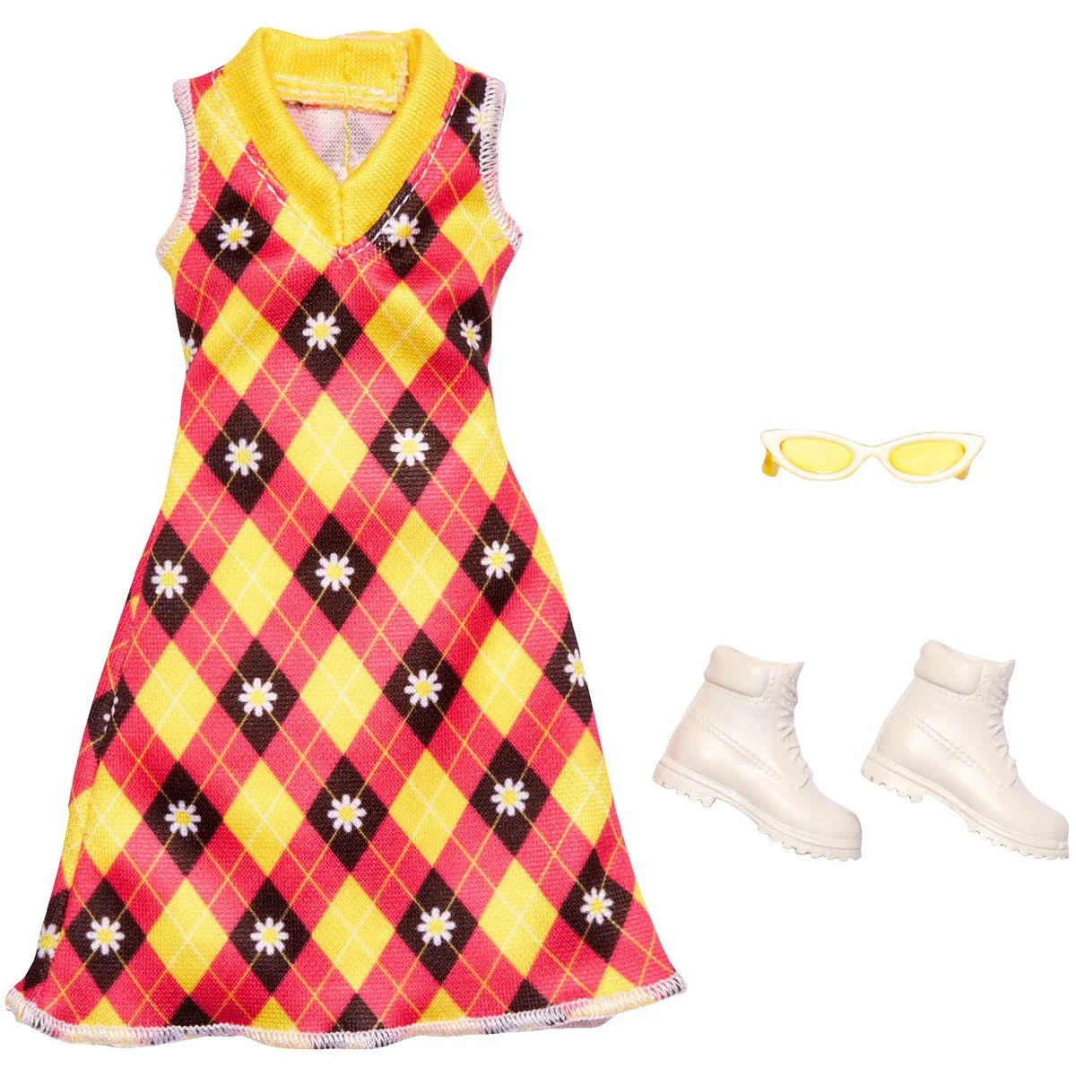 Barbie Fashions Complete Look Diamond Plaid Dress