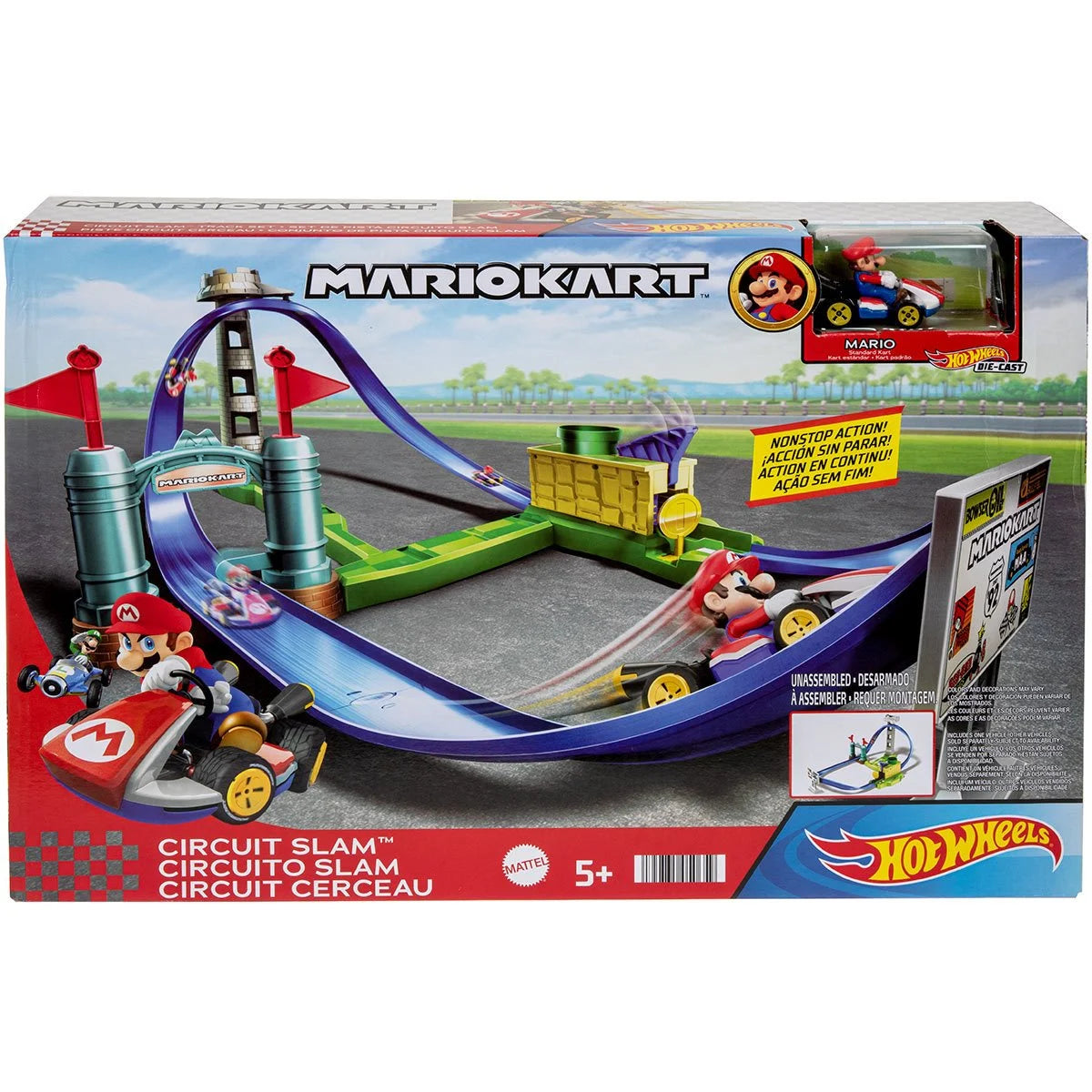 Hot Wheels Mario Kart Circuit Slam Track Set