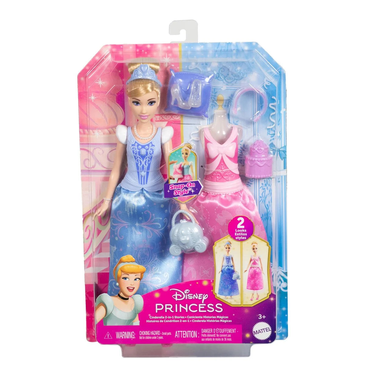 Disney Princess Cinderella 2-In-1 Stories Fashion Doll