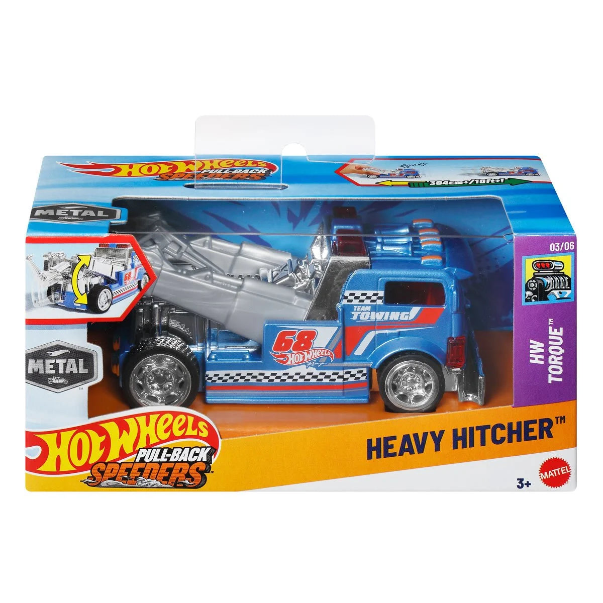 Hot Wheels Pull-Back Speeders 2025 Mix 2 Display Case of 6