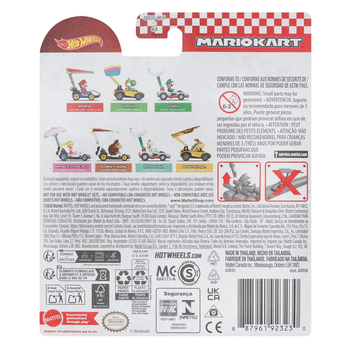 Mario Kart Hot Wheels Gliders 2025 Mix 2 Vehicle Case of 4