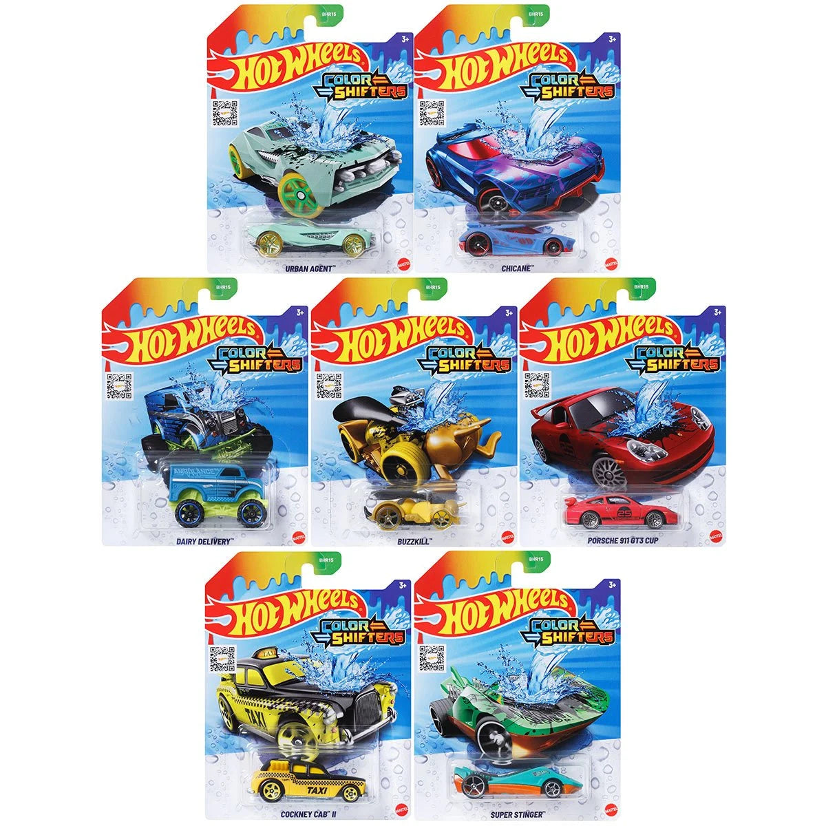 Hot Wheels Color Shift 1:64 Vehicle 2025 Mix 2 Case of 10