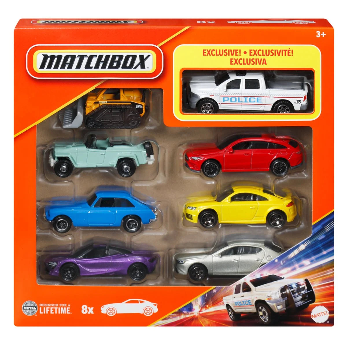 Matchbox 1:64 Scale 2025 Wave 1 Die-Cast Vehicle 8-Pack Case of 6