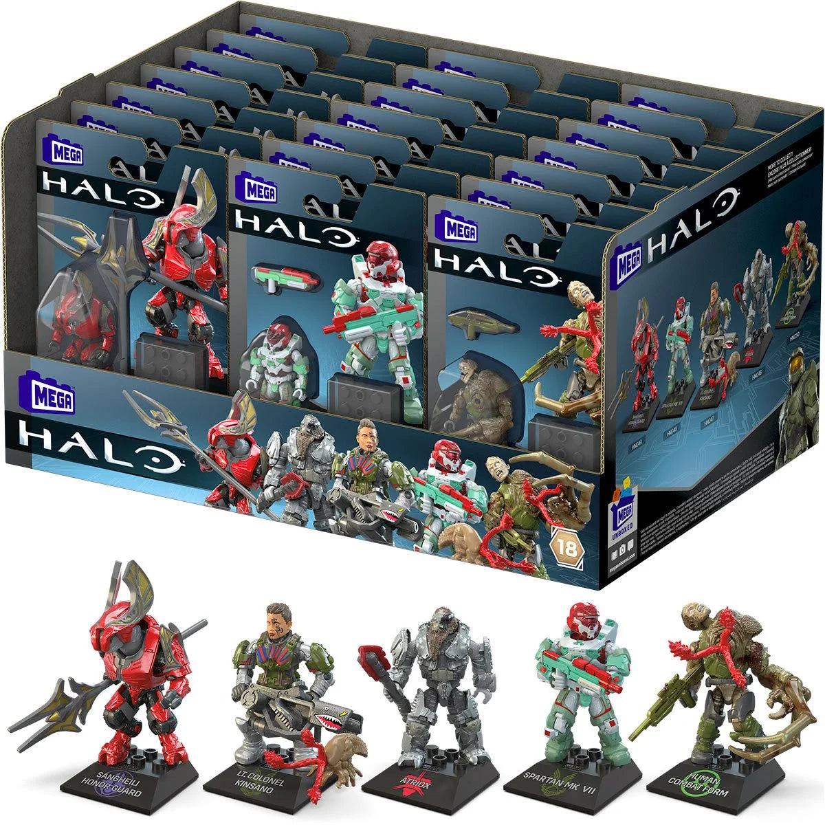 Halo Mega Construx Heroes Series 18 Micro Figure Case of 21