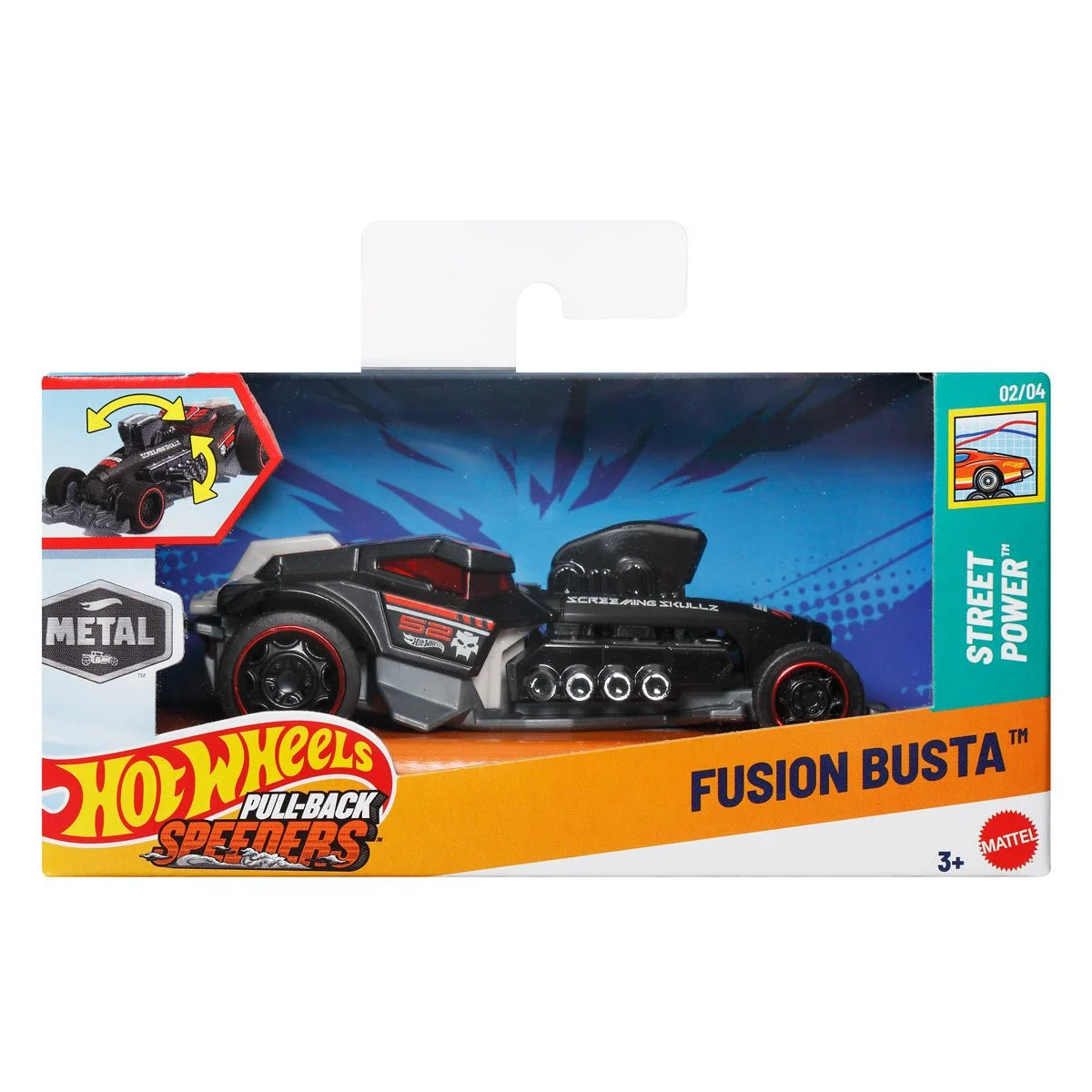 Hot Wheels Pull-Back Speeders 2025 Mix 2 Display Case of 8