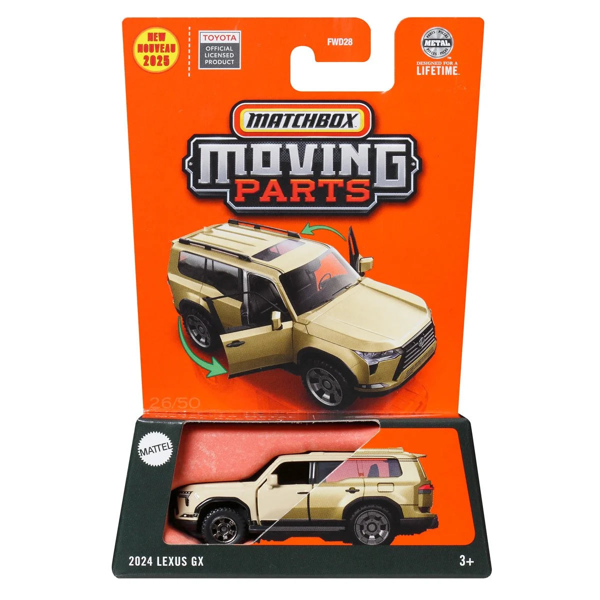 Matchbox Moving Parts 2025 Mix 2 Vehicles Case of 8