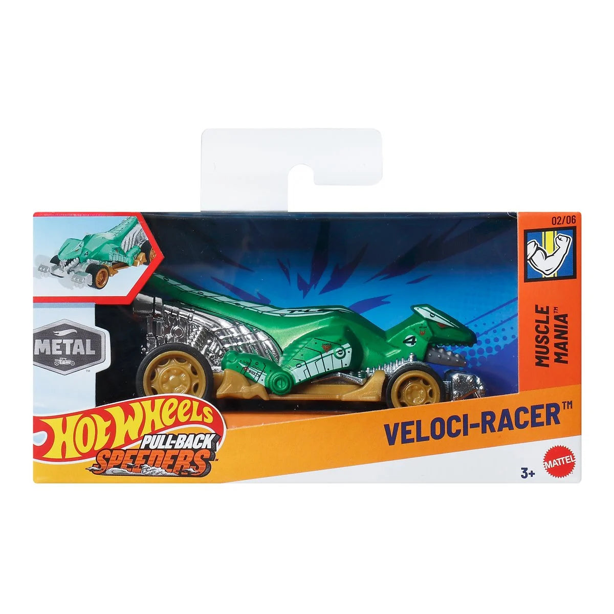 Hot Wheels Pull-Back Speeders 2025 Mix 1 Display Case of 6