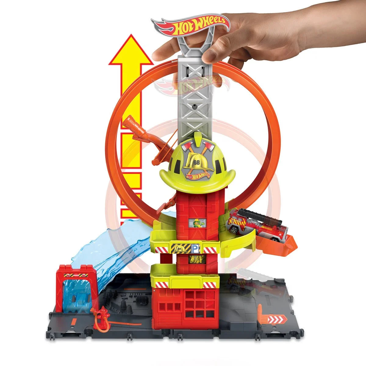 Hot Wheels City Super Loop Fire Station Playset