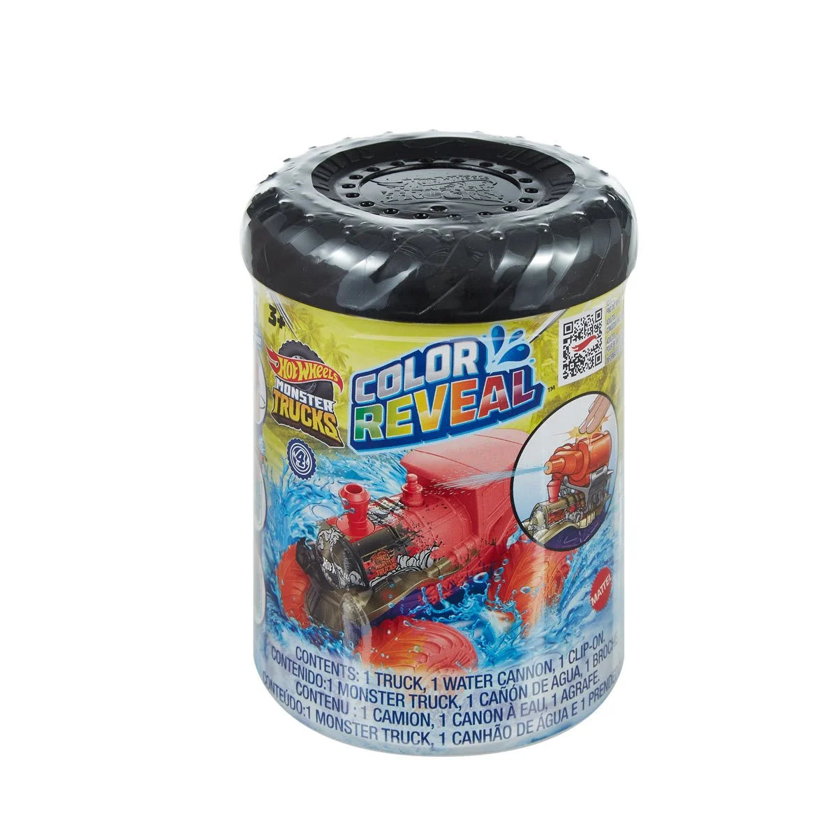 Hot Wheels Monster Trucks Color Reveal 2023 Mix 4 Vehicle Case of 8