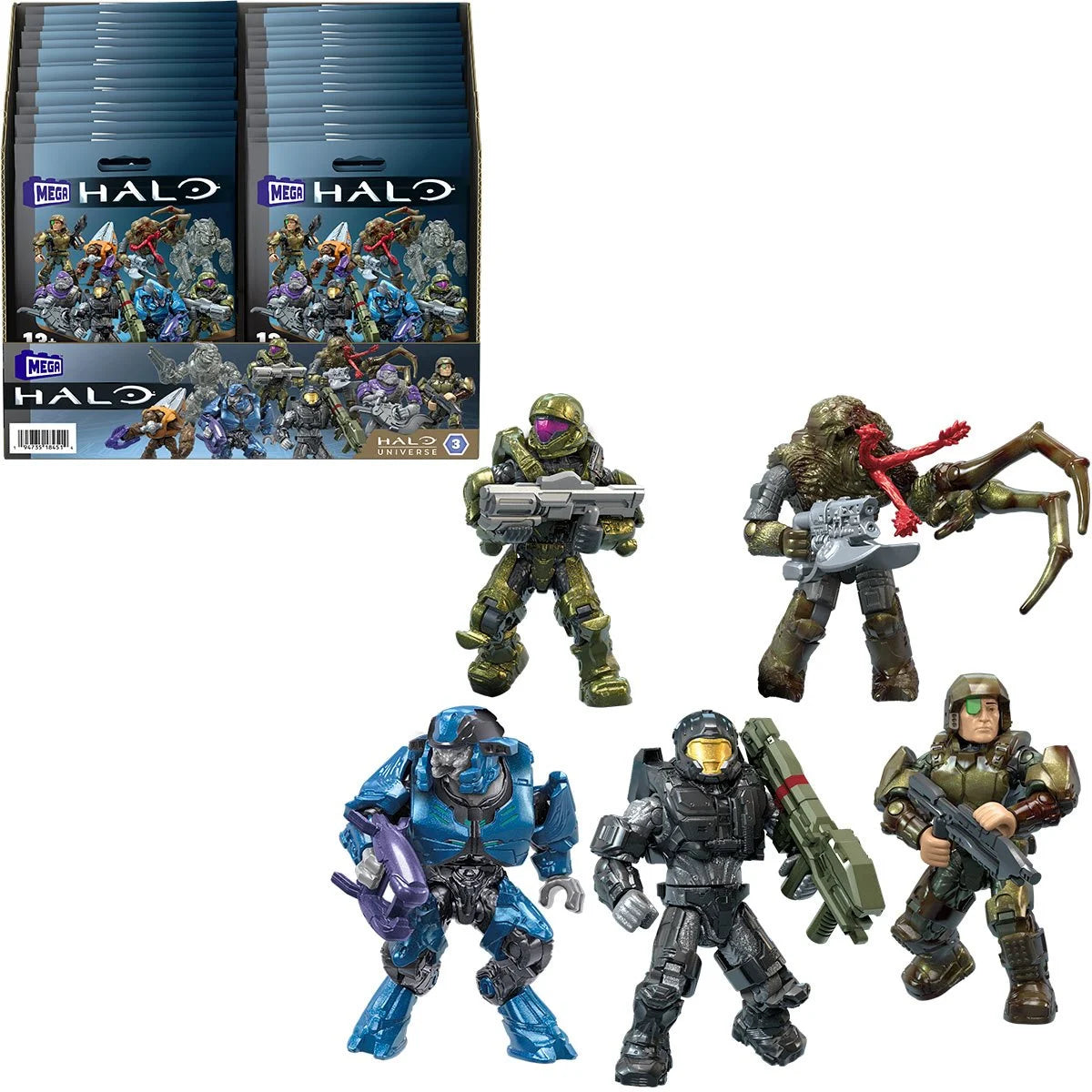 Halo Mega Construx 2024 Mix 3 Micro Figure Blind-Bag Case of 32