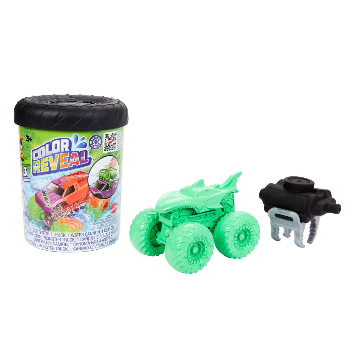 Hot Wheels Monster Trucks Color Reveal 2023 Mix 4 Vehicle Case of 8