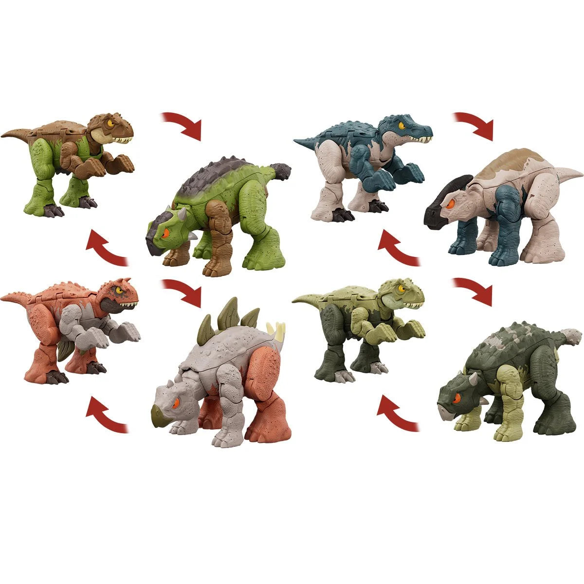 Jurassic World Fierce Changers Double Danger Action Figure Case of 4