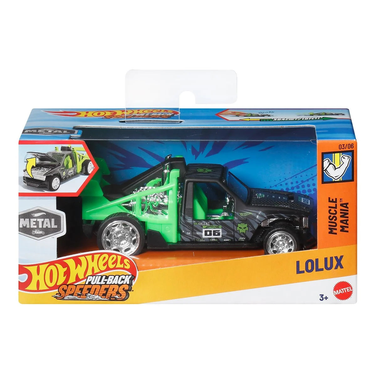Hot Wheels Pull-Back Speeders 2025 Mix 1 Display Case of 8