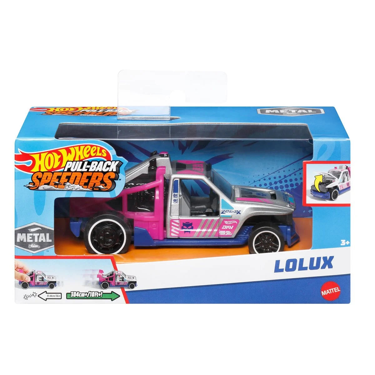Hot Wheels Pull-Back Speeders 2024 Mix 2 Display Case of 8