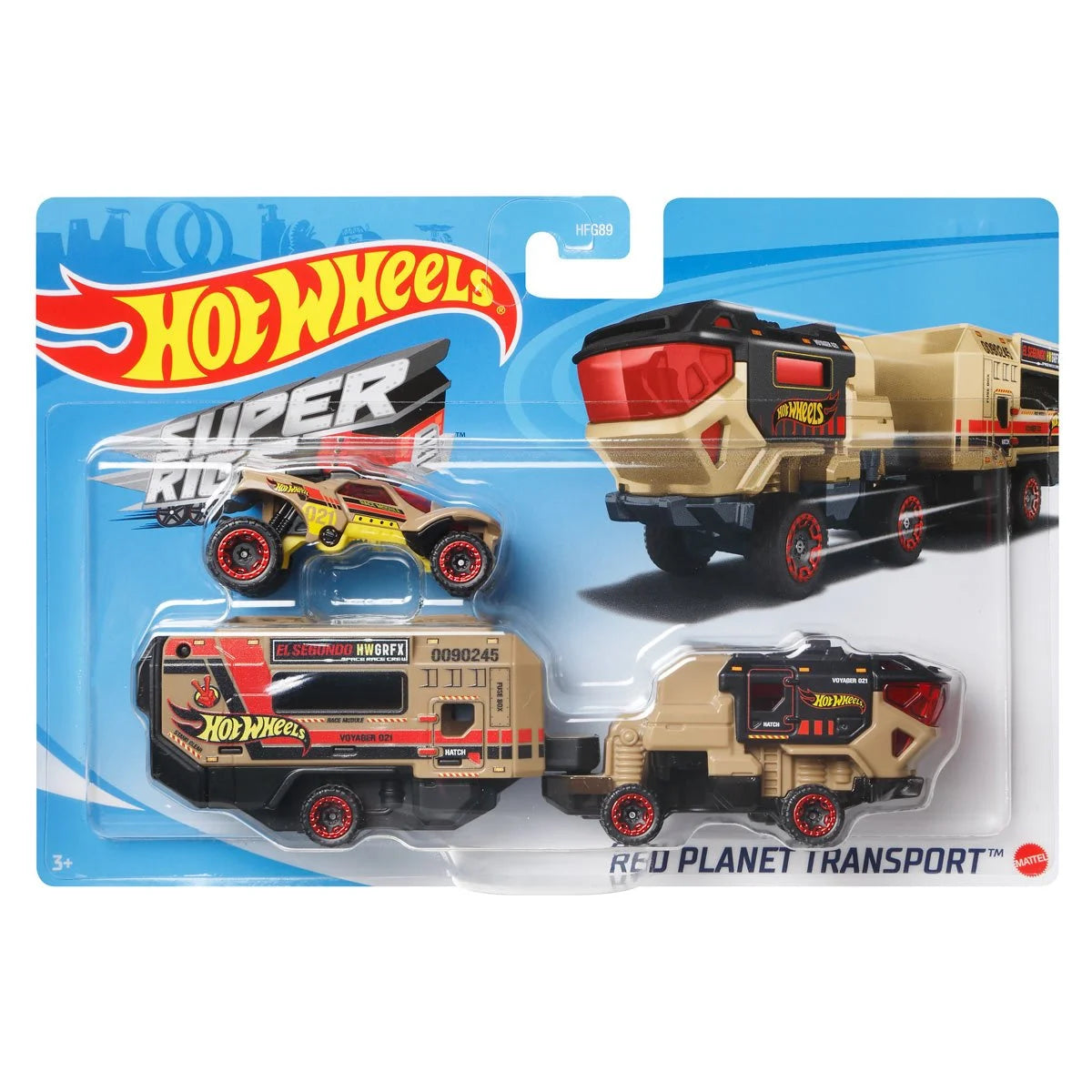 Hot Wheels Super Hauling Rig and Car 2025 Mix 2 Case of 4