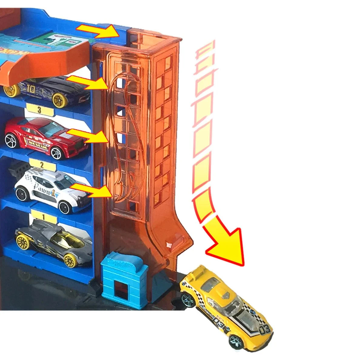 Hot Wheels City Downtown Parking Garage Playset