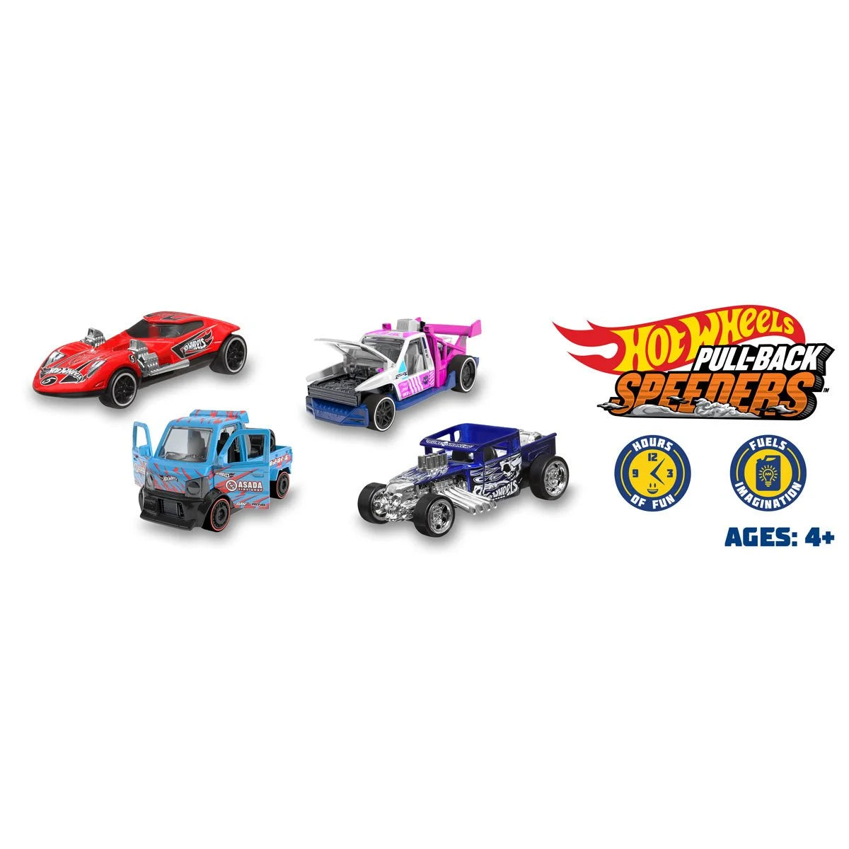 Hot Wheels Pull-Back Speeders 2024 Mix 3 Case of 12