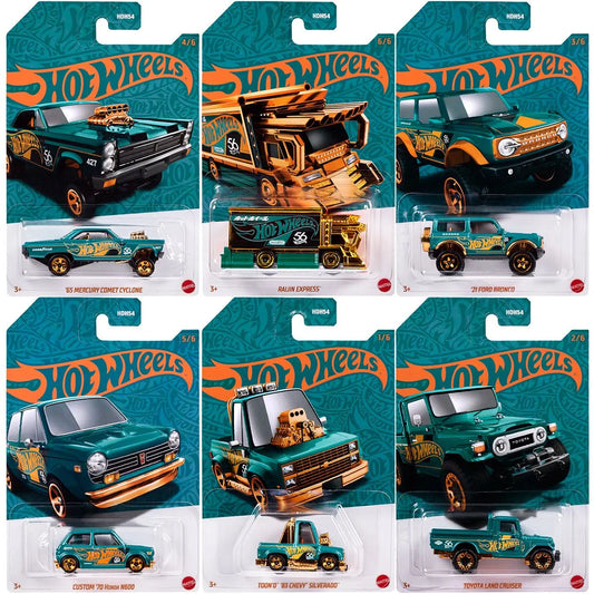 Hot Wheels 56th Anniversary Pearl and Chrome 2024 Mix 1 Vehicle Case of 24