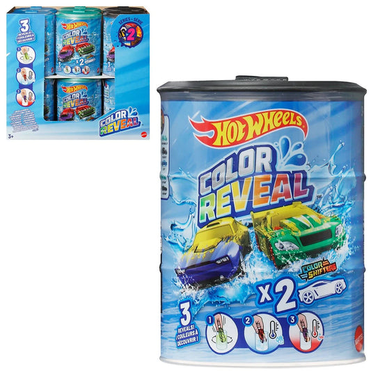 Hot Wheels Color Reveal Vehicle 2-Pack 2025 Mix 1 Display Case of 12