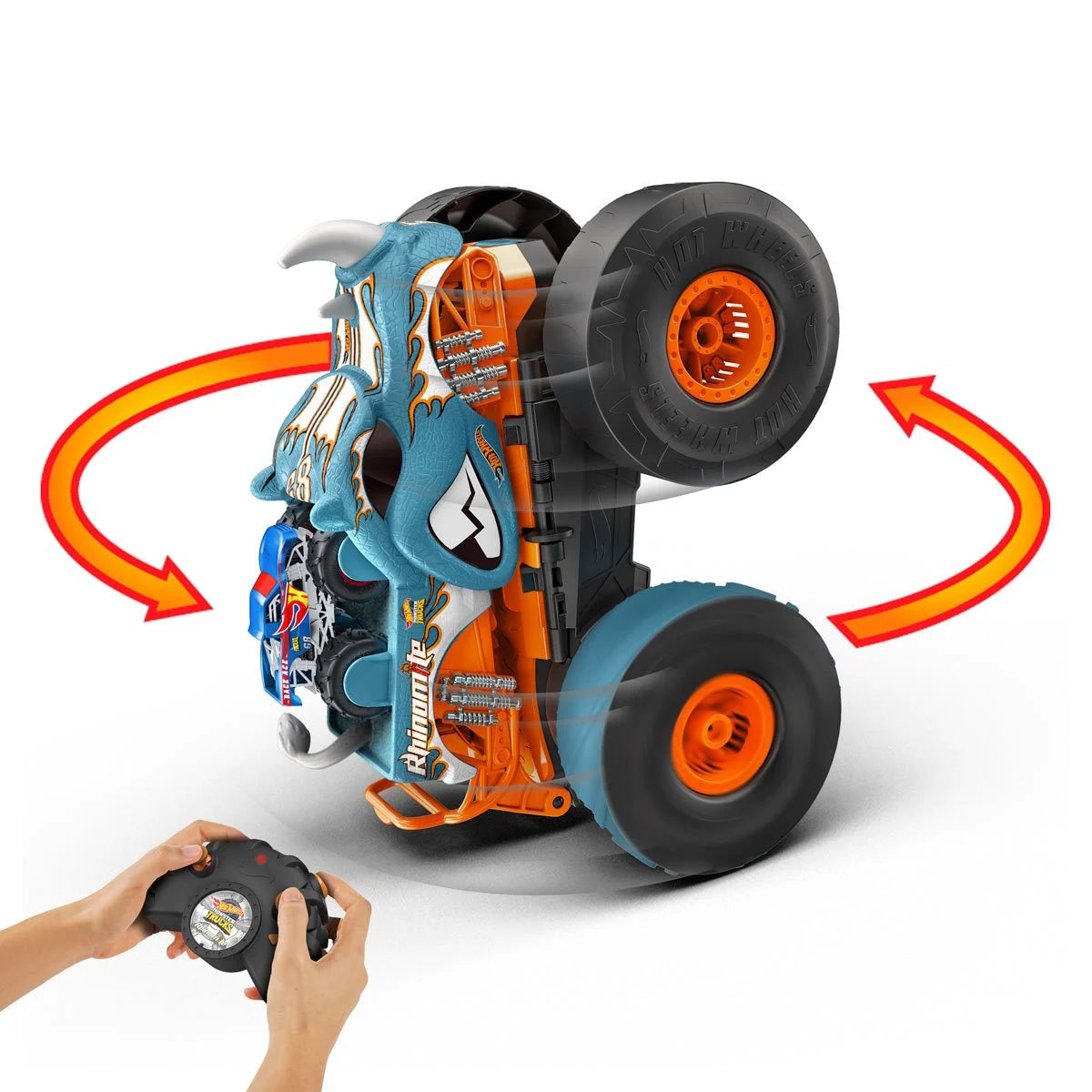 Hot Wheels Monster Trucks Transforming Rhinomite 1:12 Scale RC Vehicle