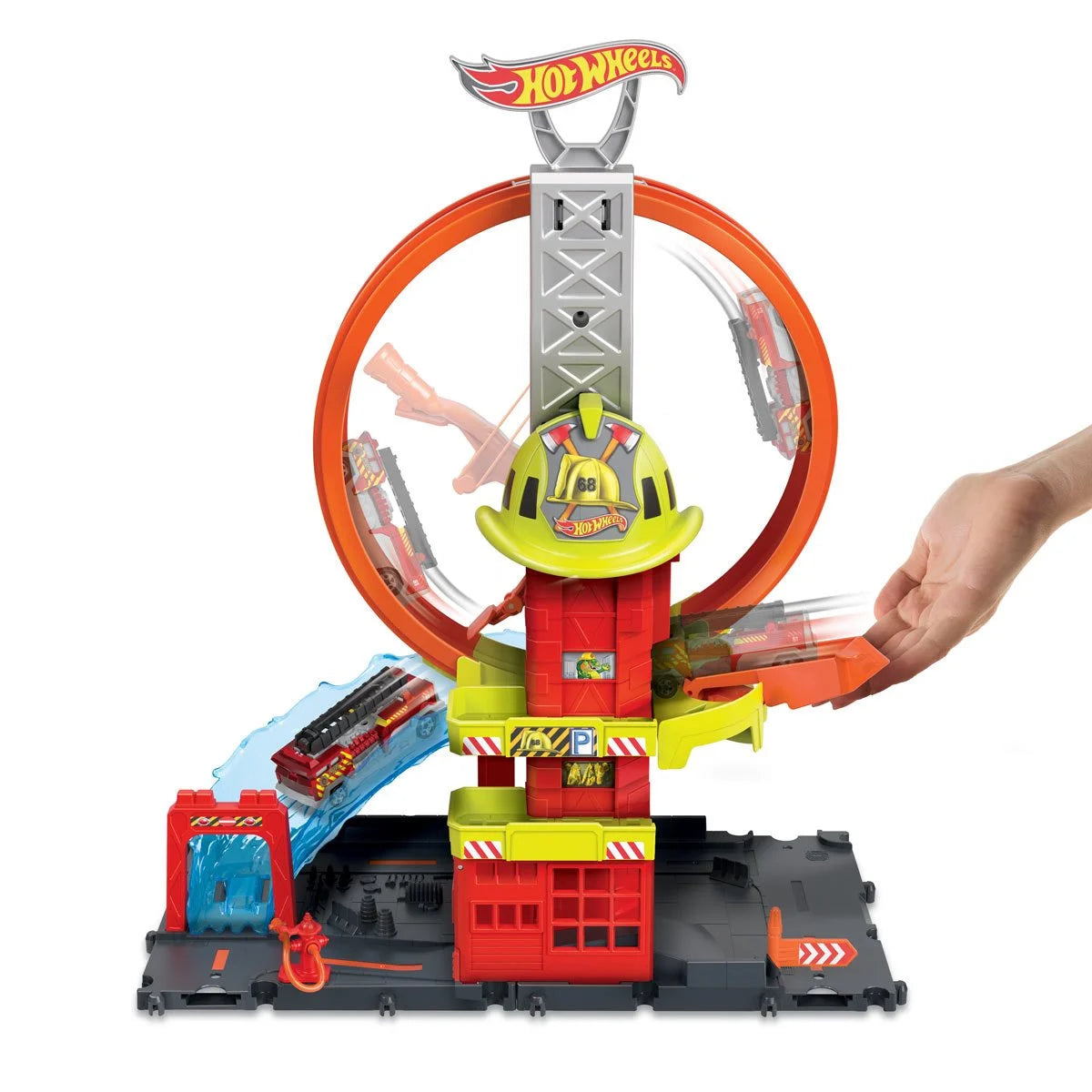 Hot Wheels City Super Loop Fire Station Playset