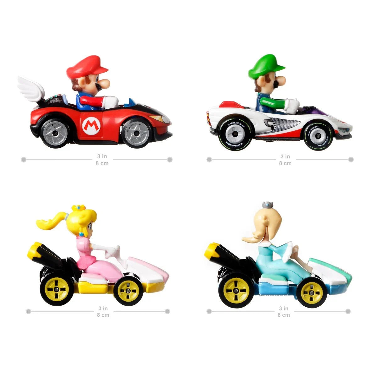 Mario Kart Hot Wheels 2025 Mix 3 Vehicle 4-Pack Case of 3