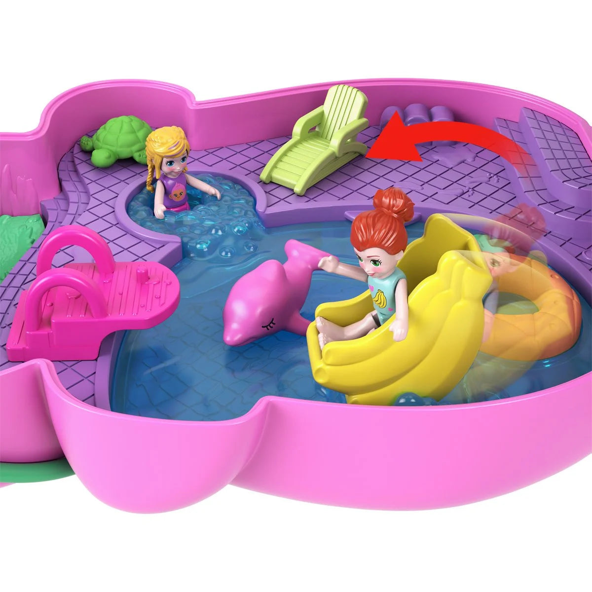 Polly Pocket Adventures in Rio Momma Monkey and Baby Compact Playset