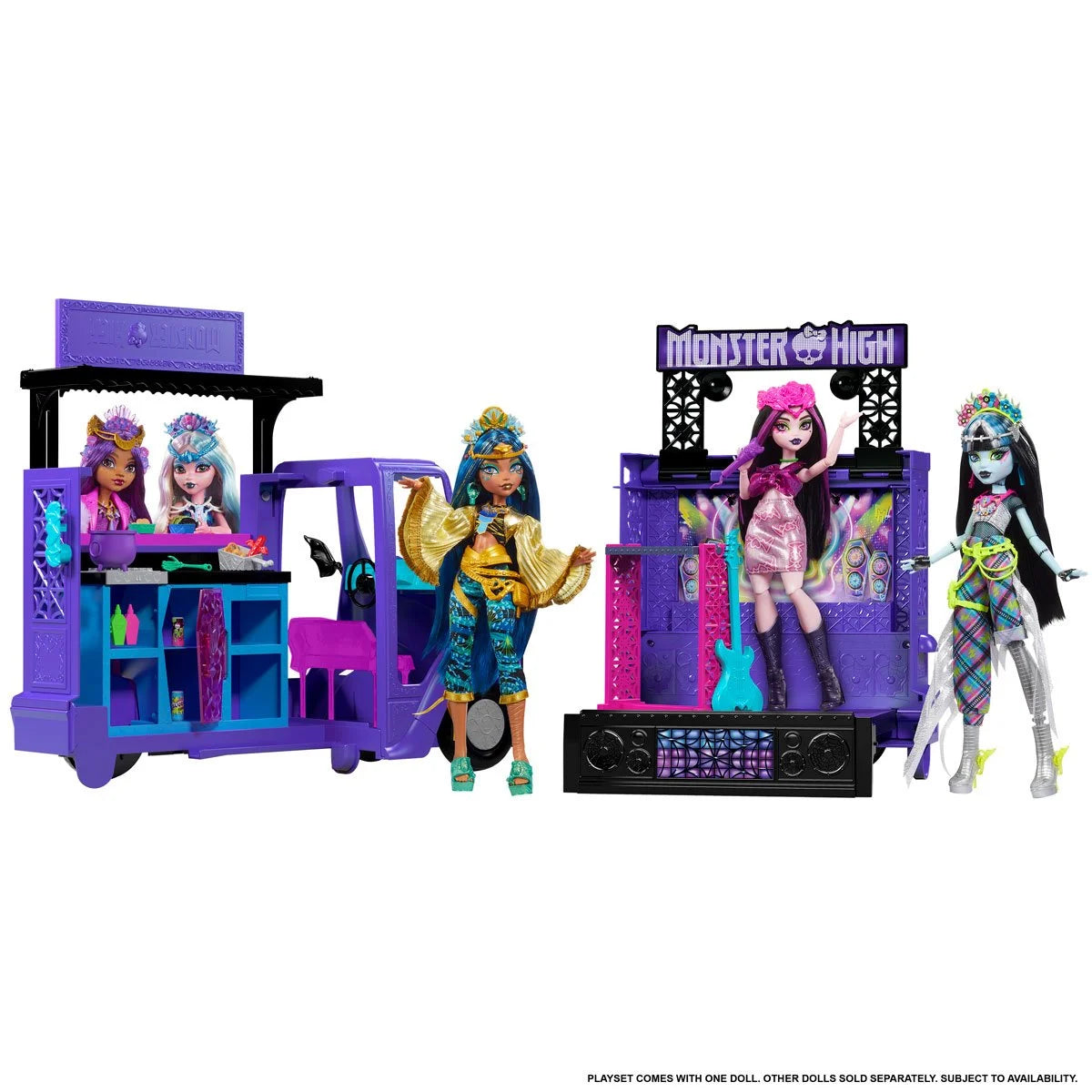 Monster High Fangtastic Food Truck Playset with Doll