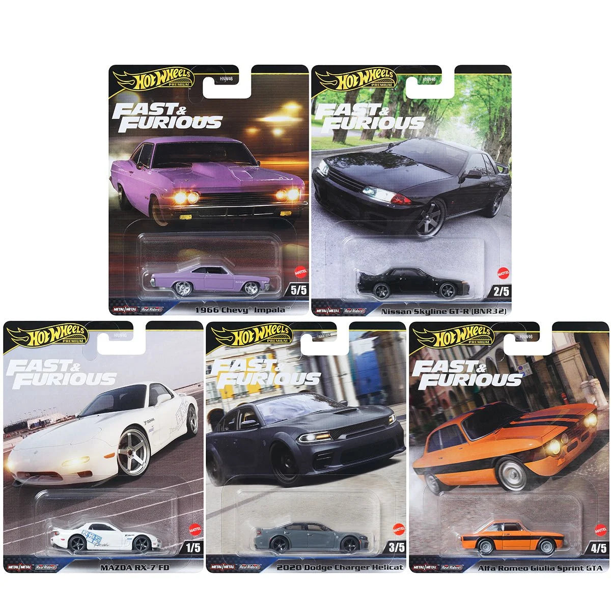 Hot Wheels Fast and Furious 2025 Mix 2 Vehicle Case of 10