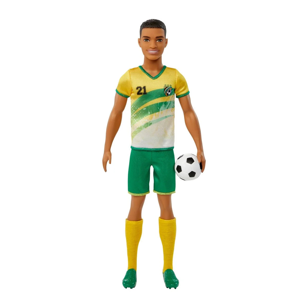 Barbie Ken Soccer Player Doll with Yellow Shirt and Green Shorts