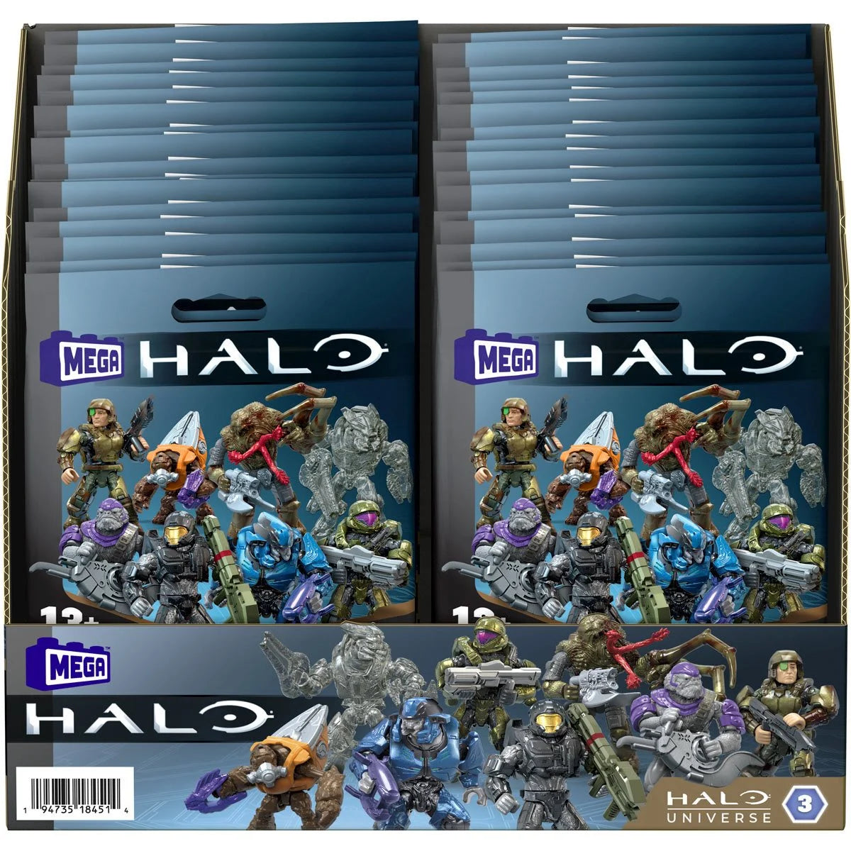 Halo Mega Construx 2024 Mix 3 Micro Figure Blind-Bag Case of 32