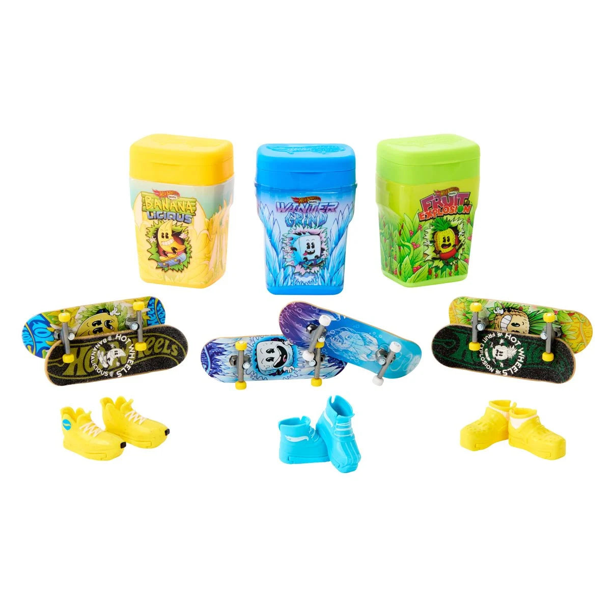 Hot Wheels Skate Fingerboard Flavor Stasher 2-Pack 2024 Mix 1 Case of 6