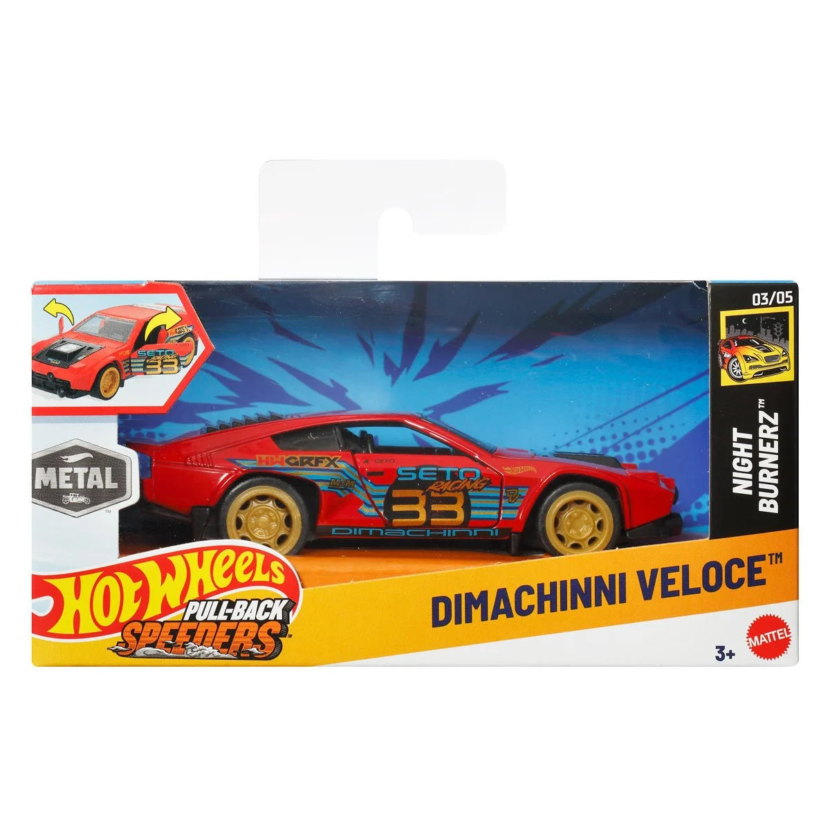 Hot Wheels Pull-Back Speeders 2025 Mix 2 Display Case of 8