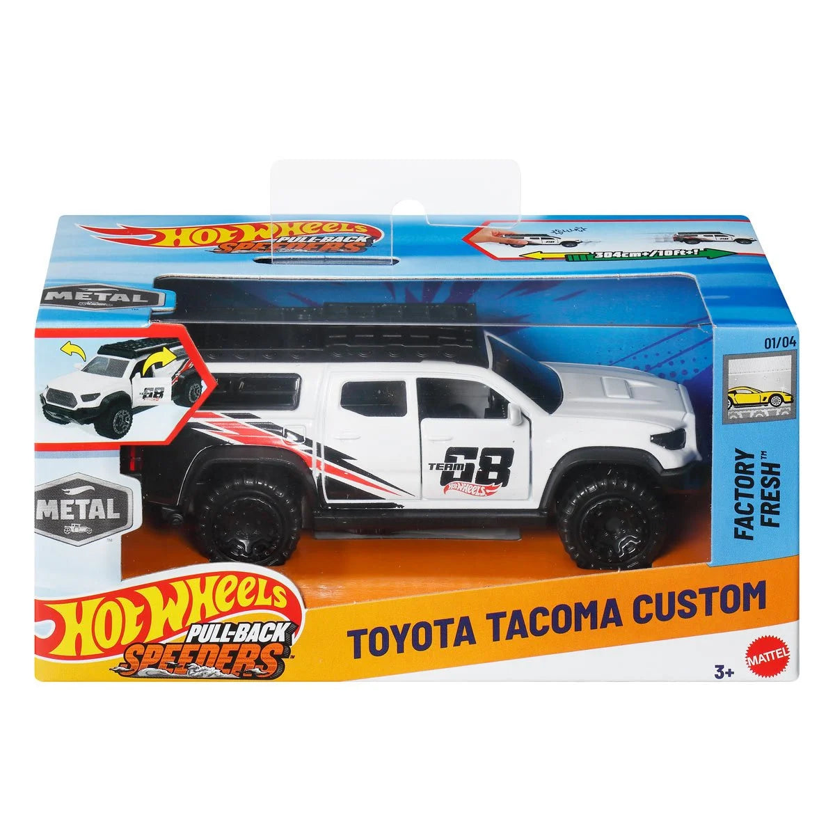 Hot Wheels Pull-Back Speeders 2025 Mix 2 Display Case of 6