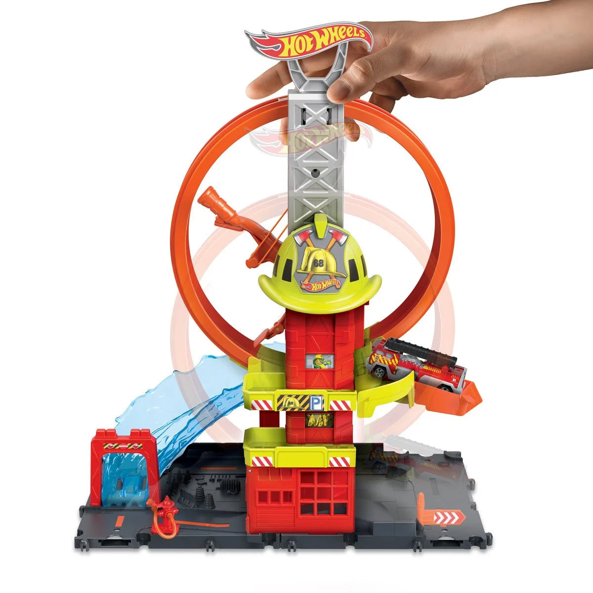 Hot Wheels City Super Loop Fire Station Playset