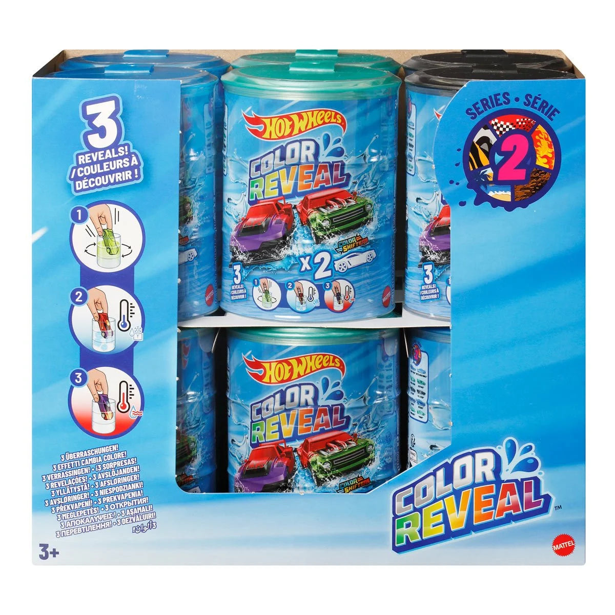 Hot Wheels Color Reveal Vehicle 2-Pack 2025 Mix 1 Display Case of 12