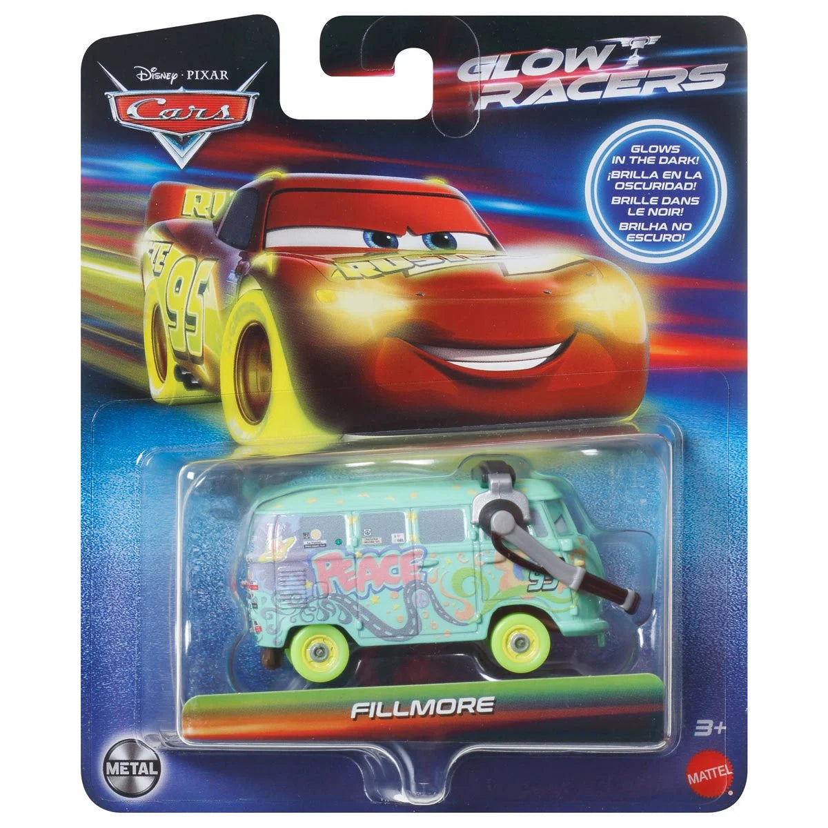 Cars Glow Racers 2025 Mix 2 Vehicle Case of 8