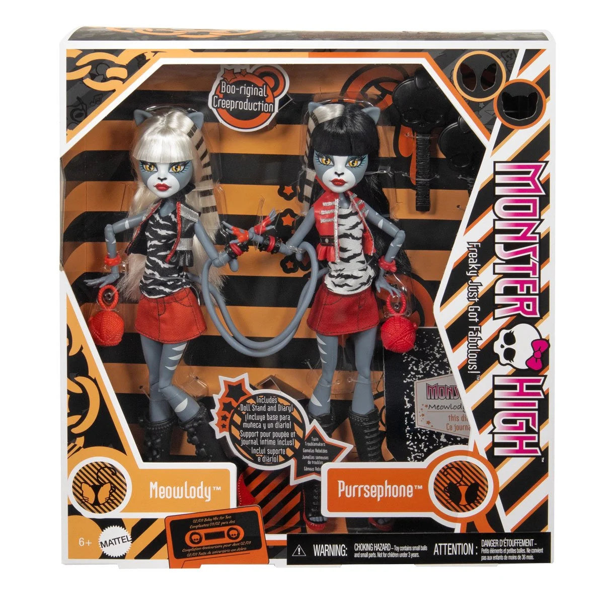Monster High Boo-riginal Creeproduction Meowlody and Purrsephone Dolls 2-Pack