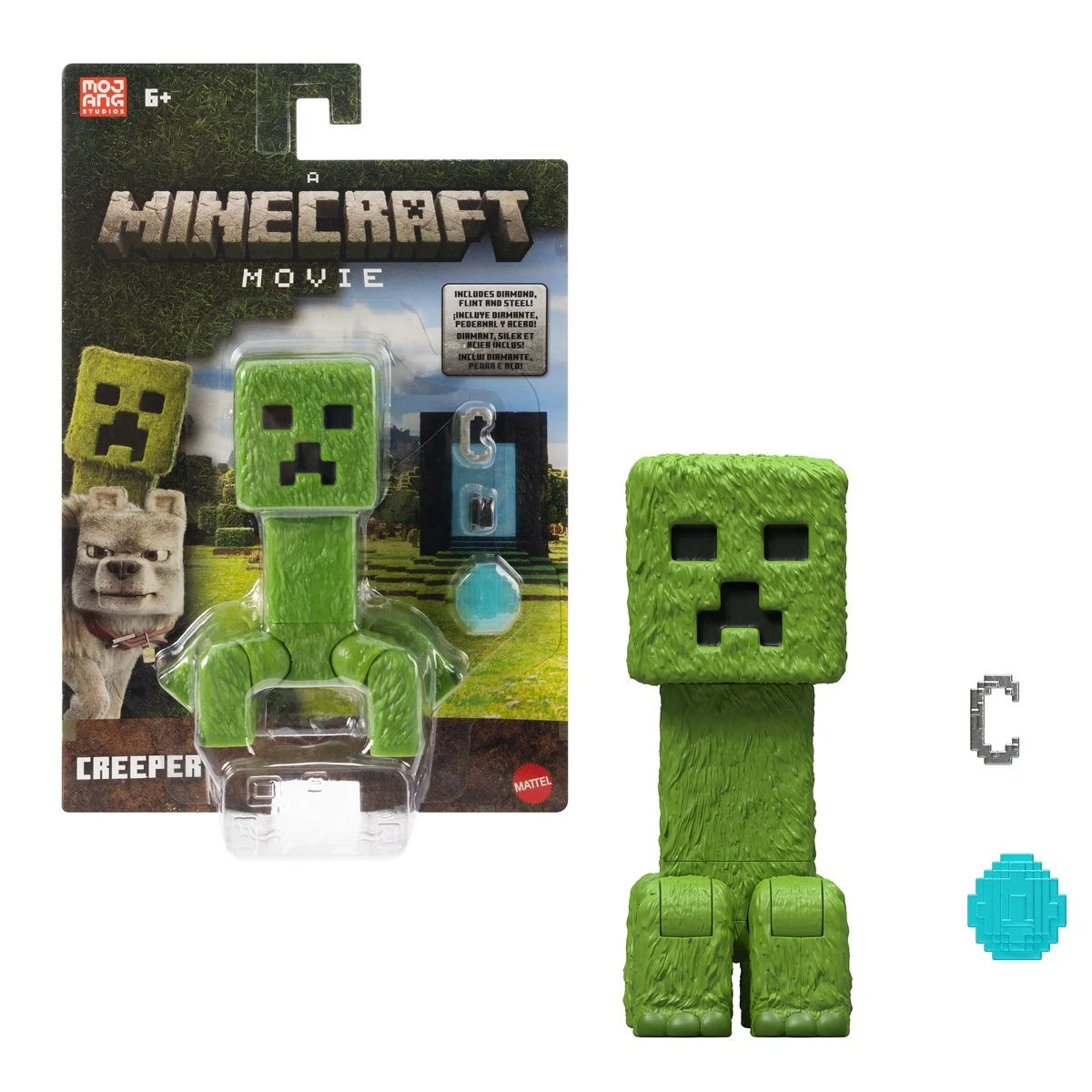 A Minecraft Movie Creeper Action Figure