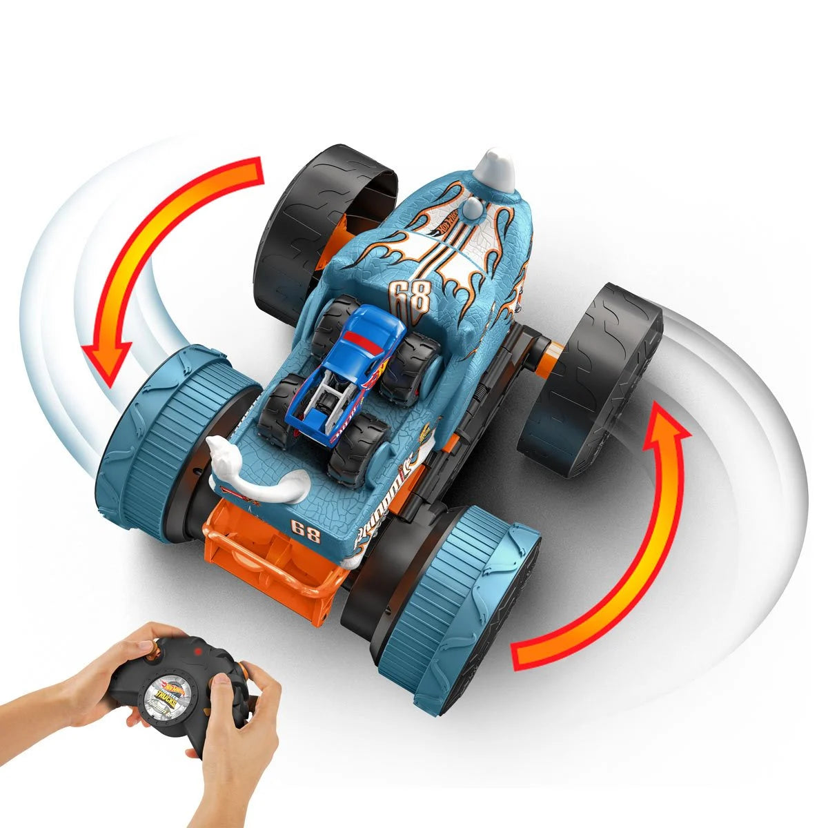 Hot Wheels Monster Trucks Transforming Rhinomite 1:12 Scale RC Vehicle