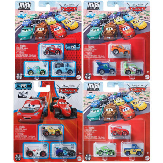 Cars Mini Racers 3-Pack 2025 Mix 1 Case of 6