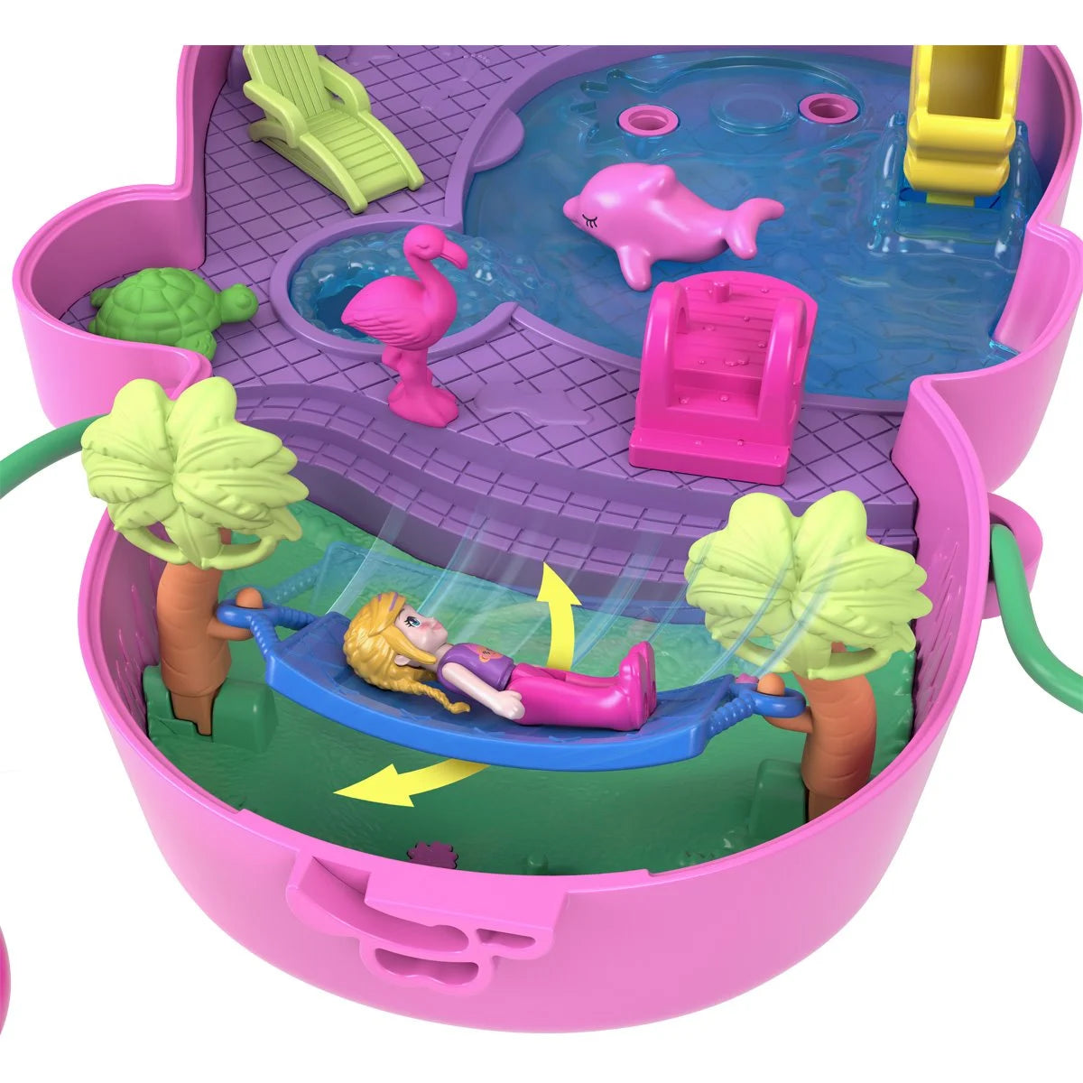 Polly Pocket Adventures in Rio Momma Monkey and Baby Compact Playset