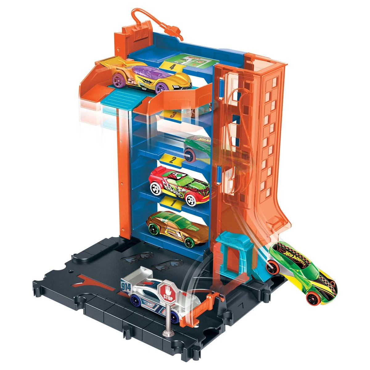 Hot Wheels City Downtown Parking Garage Playset