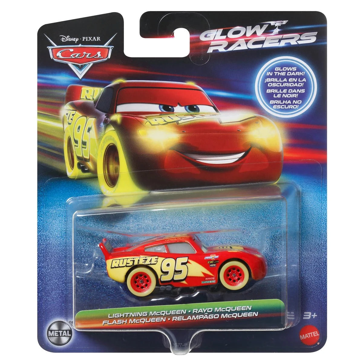 Cars Glow Racers 2025 Mix 2 Vehicle Case of 8