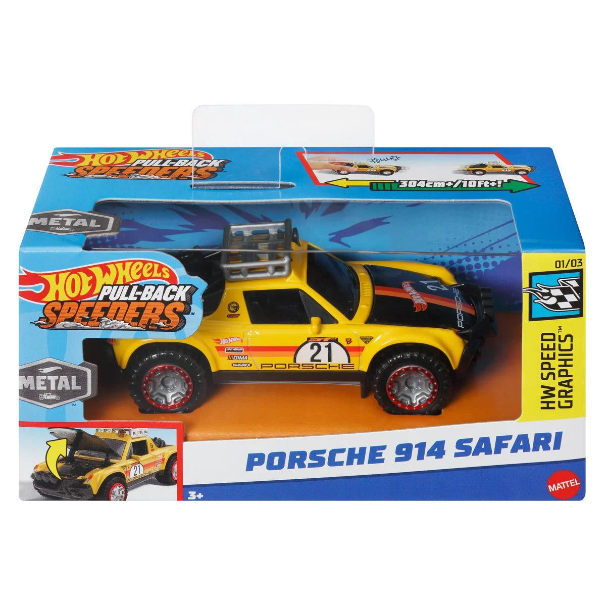 Hot Wheels Pull-Back Speeders 2025 Mix 1 Display Case of 8