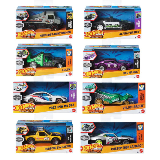 Hot Wheels Pull-Back Speeders 2025 Mix 1 Display Case of 8