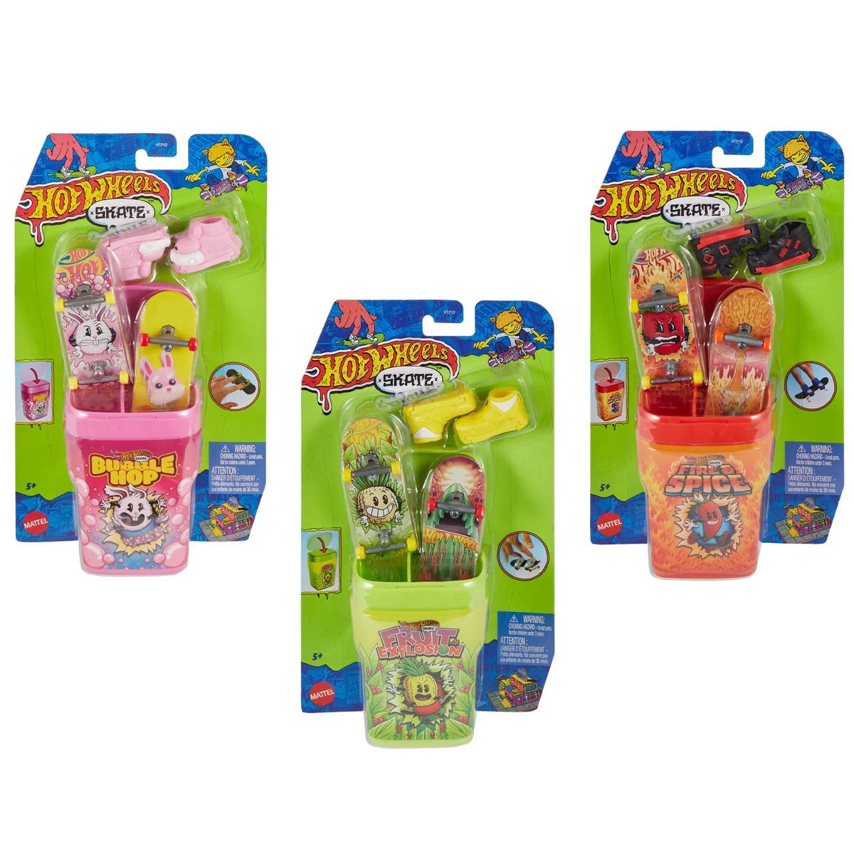 Hot Wheels Skate Fingerboard Flavor Stasher 2-Pack 2024 Mix 3 Case of 6